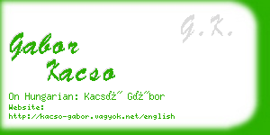 gabor kacso business card